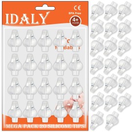 MEGA Pack 20 Silicone Tips for Nasal Syringe Nasal Syringe Tip for Baby - 20 Spare Nasal Syringe Tip.