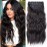 Clip in Synthetic Hair Extensions Long Wavy 4PCS Thick Hairpieces Dark Brown Fiber Double Weft Natural Hair Extensions 20 Inch for Women (4pcs, 20Inch, 6A)