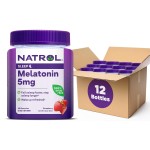 Natrol 5mg Melatonin Gummies, Sleep Support for Adults, Melatonin Supplements for Sleeping, 60 Strawberry-Flavored Gummies, 30 Day Supply (Pack of 12)