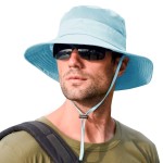 Sun Hats for Men Women Fishing Hat UPF 50+ Breathable Wide Brim Summer UV Protection Hat