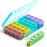 Odaro Weekly Pill Organizer 4 Times a Day, Daily Pill Box 7 Day, Large Travel Pill Case with 28 Compartment to Hold Medicine, Vitamin and Supplement - Cyan Case