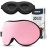 INNELO 3D Contoured Sleep Mask for Side Sleepers, 100% Light Blocking Sleeping Mask for Men & Women, Soft, No Pressure on Eyes, Airplane Blindfold for Travel, Night Eye Cover for Nap, Yoga, Pink