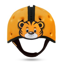 SafeheadBABY Soft Baby Head Protector Helmet for Crawling and Walking 7-24 Months - Ultra-Lightweight & Breathable Infant Safety Helmet That Grows with Your Baby (Head Circ. 40-52 cm) - Tiger Orange
