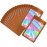 EONJOE 100-pack 45 inch mylar bags with clear window holographic resealable sealable packaging zip bag for small bussiness jewelry candy sample food packing supplies brown