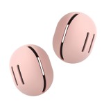 FERYES 2 PCS Makeup Sponge Holder - Shatterproof Eco-Friendly Silicone Beauty Make Up Blender Case for Travel - Pink