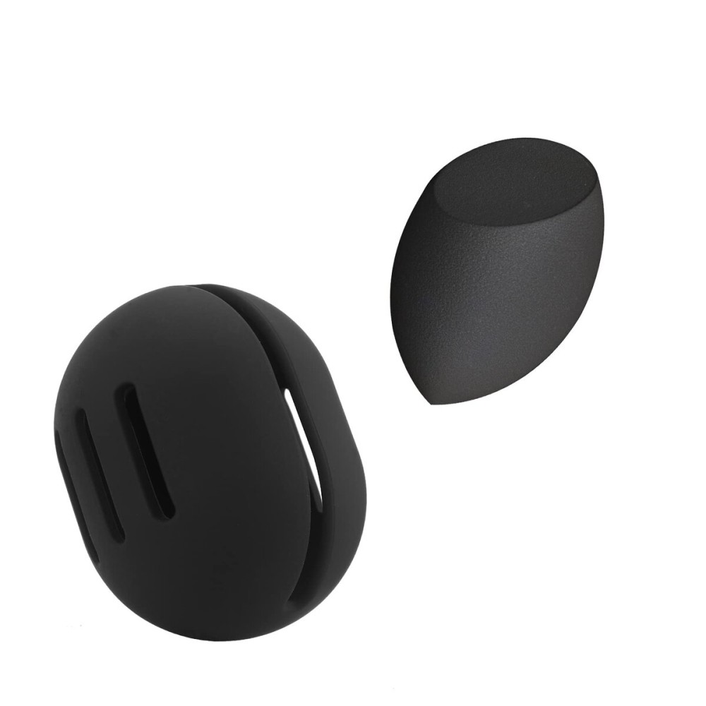 FERYES 2 PCS Makeup Sponge Holder - Shatterproof Eco-Friendly Silicone Beauty Make Up Blender Case for Travel