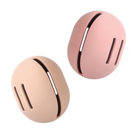FERYES 2 PCS Makeup Sponge Holder - Shatterproof Eco-Friendly Silicone Beauty Make Up Blender Case for Travel