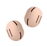 FERYES 2 PCS Makeup Sponge Holder - Shatterproof Eco-Friendly Silicone Beauty Make Up Blender Case for Travel - Khaki