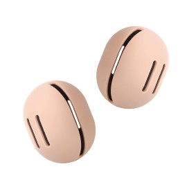 FERYES 2 PCS Makeup Sponge Holder - Shatterproof Eco-Friendly Silicone Beauty Make Up Blender Case for Travel - Khaki