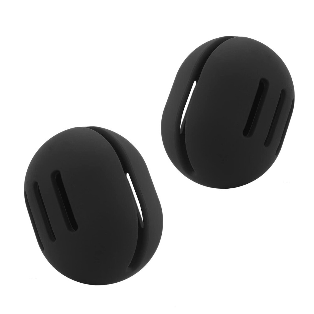 FERYES 2 PCS Makeup Sponge Holder - Shatterproof Eco-Friendly Silicone Beauty Make Up Blender Case for Travel - Black