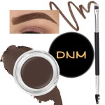evpct Dark Brown Eyebrow Powder Pomade Gel Shaper Makeup Kit with Dual-ended Brush, Eyebrow Stencil Kit for Women Shaping, Eye Brow Pomade Stencil Shaper Tinting kits for Women Long Lasting Waterproof