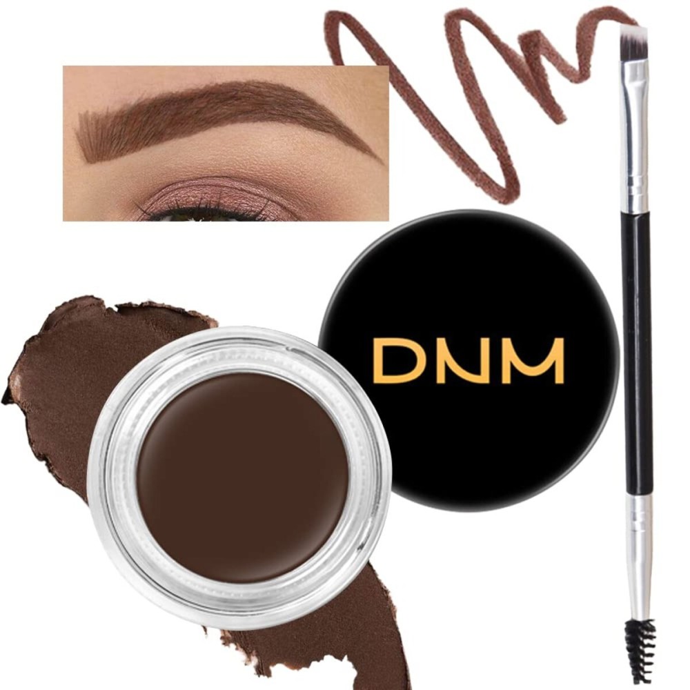 evpct Chocolate Eyebrow Powder Pomade Gel Shaper Makeup Kit with Dual-ended Brush, Eyebrow Stencils Kit for Women Shaping, Eye Brow Pomade Stencil Shaper Tinting kits for Women Long Lasting Waterproof