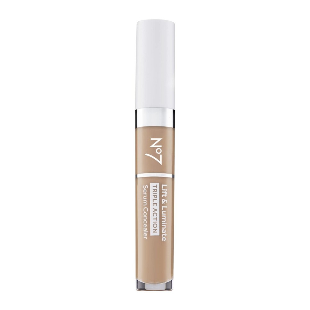 No7 Lift & Luminate Triple Action Serum Concealer - Medium - Anti Aging Liquid Concealer Makeup for Blemishes & Dark Circles - Medium to Full Coverage Concealer for Face (8ml)