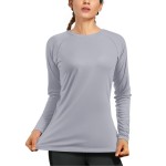 isnowood Swim Shirts for Women, UPF 50+ UV Sun Protection Long Sleeve Shirt, Lightweight Quick Dry Workout Hiking Running Rash Guard Top