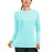 isnowood Swim Shirts for Women, UPF 50+ UV Sun Protection Long Sleeve Shirt, Lightweight Quick Dry Workout Hiking Running Rash Guard Top Baby Blue