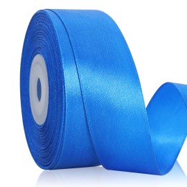 TONIFUL Royal Blue Satin Ribbon 1 Inch X 25yds Solid Silk Ribbons for Gift Wrapping, Craft, Floral Bouquets, Valentine\'s Day Christmas Gift Wrapping, Party Wedding Decoration
