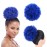 Yinmei Baibian Ombre Blue Afro Puff Drawstring Ponytails for Black Women Kinky Curly High Puffs Synthetic Bun Hair Pieces Updo Clip in on Hair Extension(T1B-Blue)