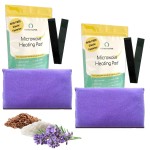 Microwavable Heating Pads for Lower Back, Neck, and Shoulder Pain Relief - Moist Microwave Heating Pad for Muscles and Joints - Microwave Hot Pack Heat Pad for Cramps - 2 Packs Purple - Lavender Scent