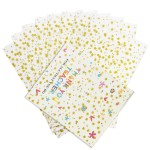 COQOFA 100 Pcs Star Printed Sealable Gift Wrap Cello Cellophane Bags Self sealing Adhensive Treat Bags Party Favor bags (7x10inch, Gold)