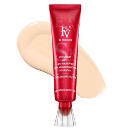 FV Dewy Liquid Foundation, Hydrating Smooth Formula & Lightweight, Longwear Medium-Full Coverage with Natural Finish, Waterproof Foundation for Dry/Combination Skin, 30g, Nourishing Ivory