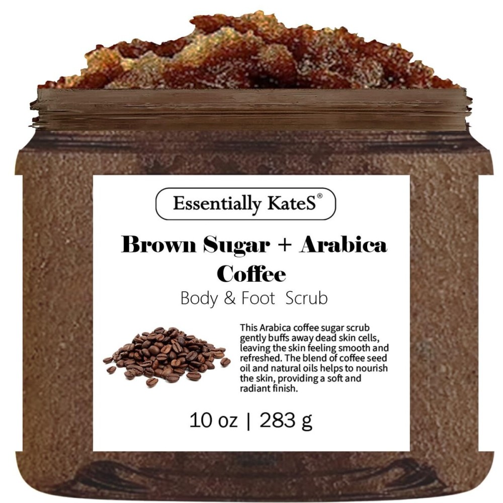 Lavender Body & Foot Scrub 10 oz - A blend of lavender essence, shea butter, and coconut oil for a fragrant journey to a serene countryside - The best stocking stuffer.