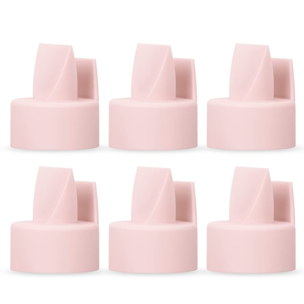 [6-Count] Papablic Duckbill Valves Compatible with Spectra and Medela, Replaceable Duckbill Valves for Spectra S1 S2 valves and Medela Pump in Style, BPA/DEHP Free Pink
