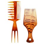 Tbestmax 2 Pcs Hair Comb Styling Set Tail Combs Afro Pick Pik Brushes African American Hair Brush Barber