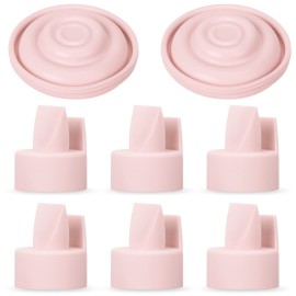 [8-Count] Papablic Duckbill Valves and Silicone Membrane Compatible with Spectra S1, S2 and 9 Plus Breastpumps, Not Original Spectra Pump Parts, BPA/DEHP Free, Pink