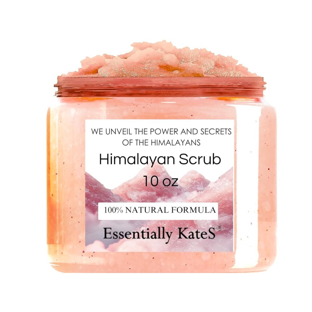 Himalayan Salt Scrub 10 oz - UNCOVER ULTIMATE SKIN HYDRATION and bestow glowing, healthier skin - The best stocking stuffer.