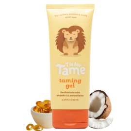 T is for Tame Taming Gel - Boys & Girls Baby Hair Styling Gel for Frizz Control, Flyaways - Natural Toddler, Kids Hair Tamer, Flexible Hold, 3.38fl oz, 1 Pack