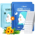 LitBear Acne Pimple Patches- Day and Night 4 Sizes 360 Dots Thin & Thick Hydrocolloid Patches with Witch Hazel, Tea Tree & Calendula Oil, Extra Adhesion Pimple Patches for Face Zit Patch Acne Dots