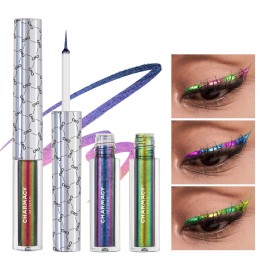 CHARMACY Chameleon Liquid Eyeliner, Liquid Glitter Eyeliner, Highly Pigmented, Metallic Intense MultiColor Shifting waterproof Eyeliner, Ultra-Fine Tip, Longwearing, Smudge-proof (SET2-902/904/906)