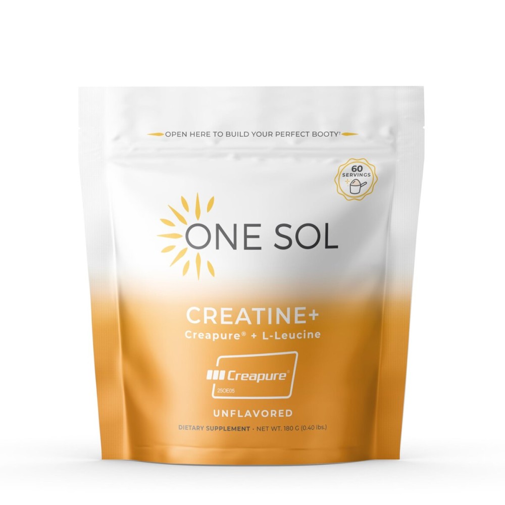 One Sol Creatine for Women, All Natural Womens Creatine Powder w Creapure & Leucine, Increase Lean Muscle Mass, Reduce Recovery Time, Promotes Brain & Bone Health (Unflavored, 60 Servings)