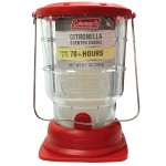 Coleman 70+ Hour Citronella Candle Outdoor Lantern, Classic Design with Easy Carry and Hang Handle, Extended Burn Time for Camping, Picnics, and Patio Ambiance, 6.7 oz, Red
