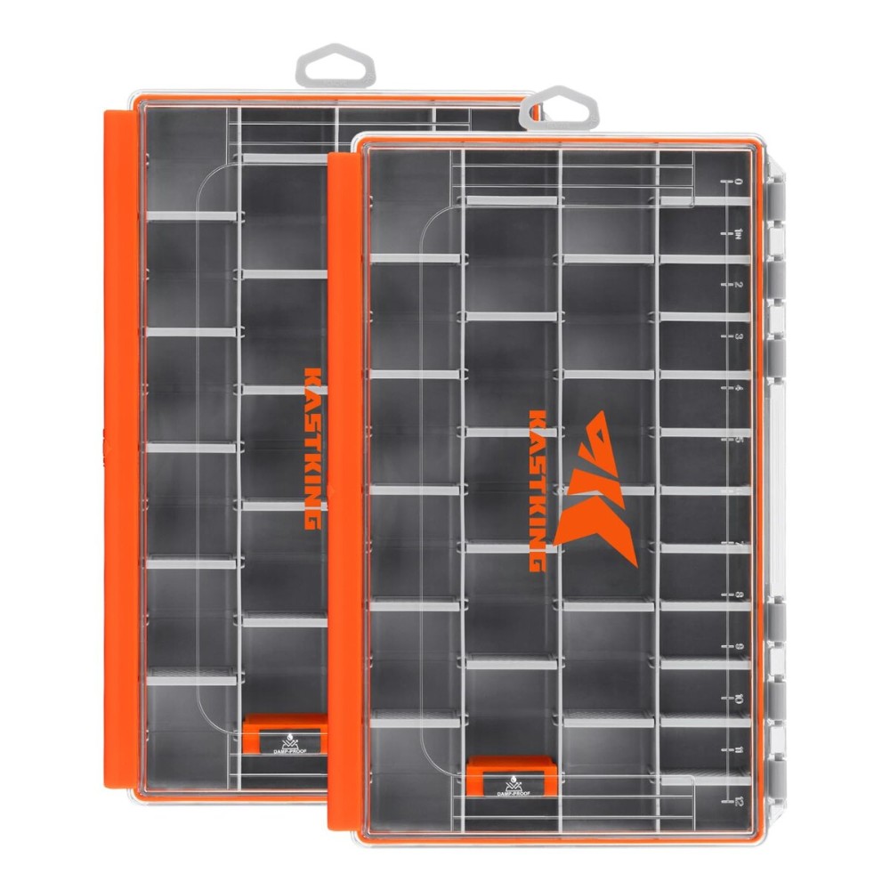 KastKing HyperSeal Waterproof Tackle Box, Waterproof 3600 and 3700 Tackle Trays, Fishing Tackle Box Organizer with Removable Dividers, Lure Box and Terminal Tackle Storage