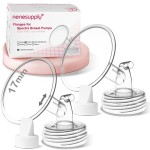 Nenesupply 17mm 2 pc Flanges Duckbill Valves Compatible with Spectra S2 S1 9 Plus Synergy Gold Breastpump Replacement to Spectra Pump Parts Flange Accessories Wide Mouth Work with Backflow Protector