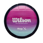 Wilson AVP Oasis Volleyball - Blue/Purple, 18-Panel Construction, Butyl Rubber Bladder, Faux Leather
