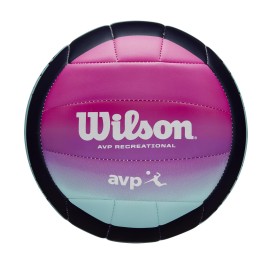 Wilson AVP Oasis Volleyball - Blue/Purple, 18-Panel Construction, Butyl Rubber Bladder, Faux Leather