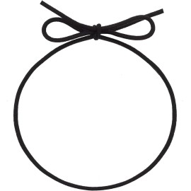 Mandala Crafts 4.5 Inches Pre-Tied Stretch Loops with Pre Tied Bows from Elastic Ribbon - 100 Black Elastic Bows Boxes Bows Tags Gift Elastic Wrapping Cord String