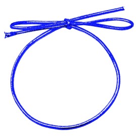 Mandala Crafts 6 Inches Pre-Tied Stretch Loops with Pre Tied Bows from Elastic Ribbon - 100 Blue Elastic Bows Boxes Bows Tags Gift Elastic Wrapping Cord String