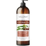 velona Jojoba Oil - 32 fl oz (With Pump) | 100% Pure and Natural | Golden, Unrefined, Cold Pressed, Hexane Free | Moisturizing Face, Hair, Body, Skin Care