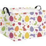 HIYAGON Easter Basket for Kids, Empty Baby Easter Basket for Boys and Girls, Cute Toy Storage Organizer Bin Box, Rectangular Easter Egg Bunny Room Dcor