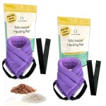 Microwavable Heating Pads for Lower Back, Neck, and Shoulder Pain Relief - Moist Microwave Heating Pad for Muscles and Joints - Microwave Hot Pack Heat Pad for Cramps -2 Heat Pack Purple