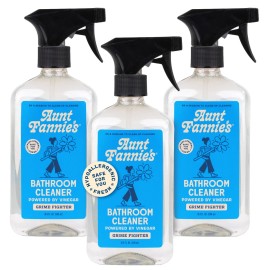 Aunt Fannie\'s All Purpose Bathroom Cleaner Vinegar Spray for Shower, Tub, Toilet, Tile, Sink and Fixtures, 16.9 Ounces (Pack of 3)