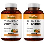 Turmeric Curcumin with BioPerine Black Pepper and Ginger - Made in USA - 240 Vegetarian Capsules for Advanced Absorption, Joints Support