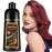Onilyua Natural Wine Red Hair Dye Shampoo for Gray Hair, 3-IN-1 Burgundy Hair Dye Shampoo, Red Hair Dye for Men Women Colors in Minutes, Easy to Use, Instant Hair Dye for All Hair TypesWine red