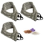 Microwavable Heating Pads For Neck Pain Relief, Back Pain, Shoulder Pain Relief - Microwave Heating Pad For Cramps And Muscle Relief, Hands-Free Heat Pack For Tense Muscle - 3 Packs - Lavender Scented