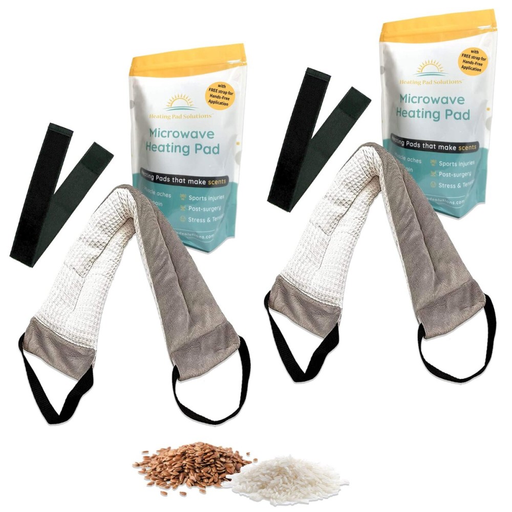 Versatile Microwavable Heating Pads for Neck Pain Relief, Back Pain, and Shoulder Pain Relief - Microwave Heating Pad for Cramps and Muscle Relief, Hot and Cold Reusable Pad - 2 Packs