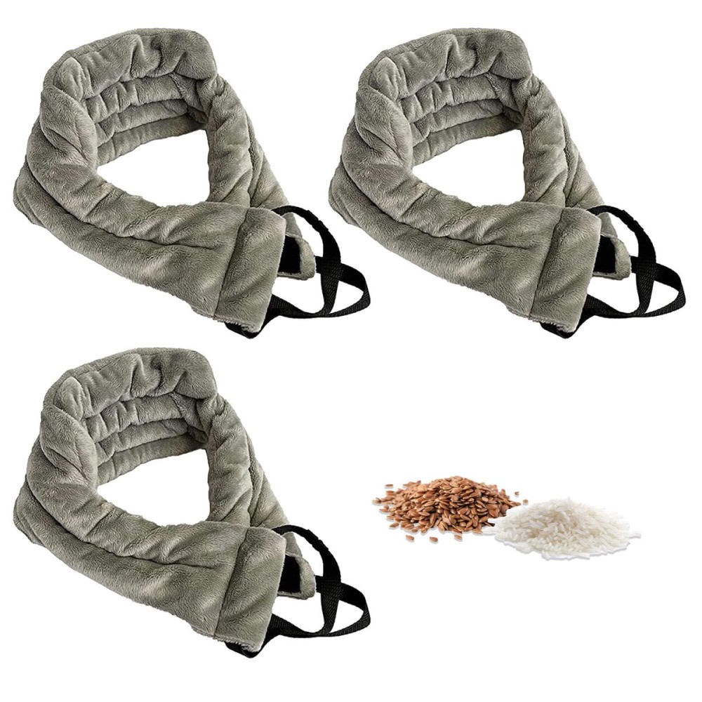 Microwavable Heating Pads for Neck Pain Relief, Back Pain, Shoulder Pain Relief - Microwave Heating Pad for Cramps and Muscle Relief, Hands- Free Heat Pack for Tense Muscle - 3 Packs