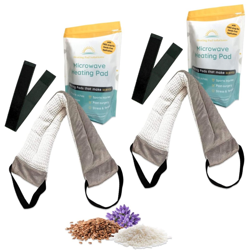 Versatile Microwavable Heating Pads For Neck Pain Relief, Back Pain, And Shoulder Pain Relief - Microwave Heating Pad For Cramps And Muscle Relief, Hot and Cold Reusable Pad - 2 Packs - Lavender Scent